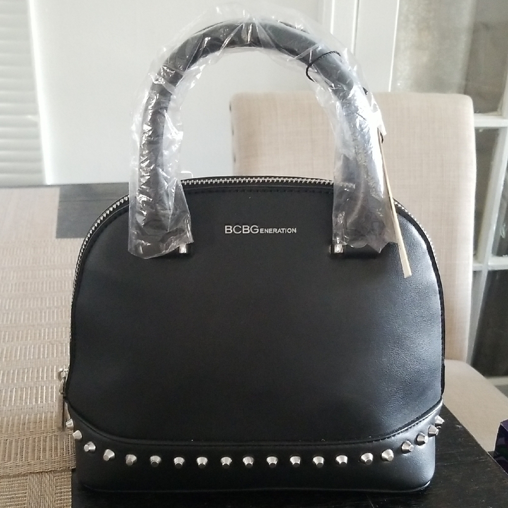 BCBGeneration Black Studded Satchel